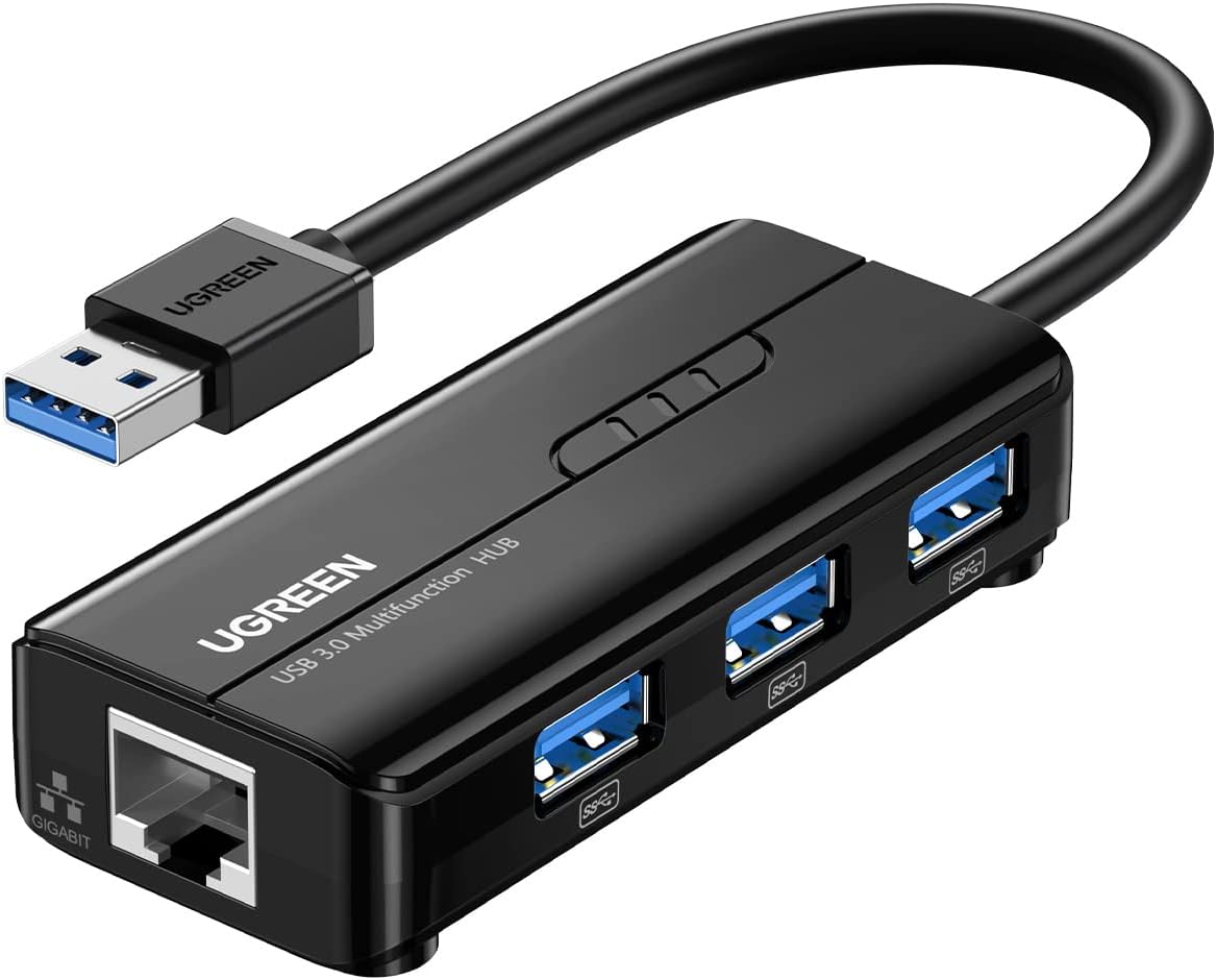 Adaptateur Ugreen HUB USB 3.0 vers 3 Ports USB 2.0 RJ45 20265