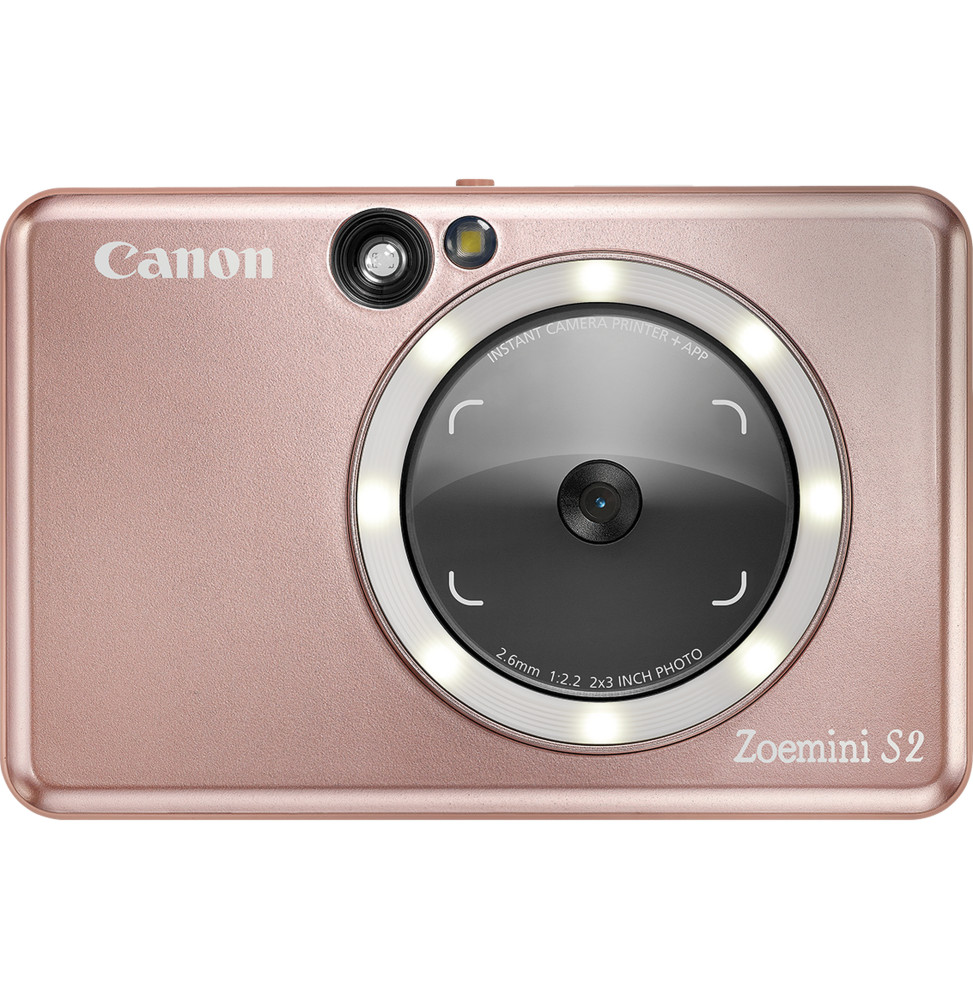 Appareil Photo Couleur Instantané ZOEMINI S2 ZV223 Rose Doré 4519C006AA