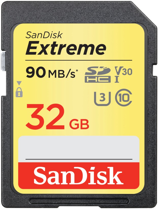 CARTE MÉMOIRE SANDISK EXTREME SDHC 32GO 90MB/S SDSDXVE-032G-GNCIN
