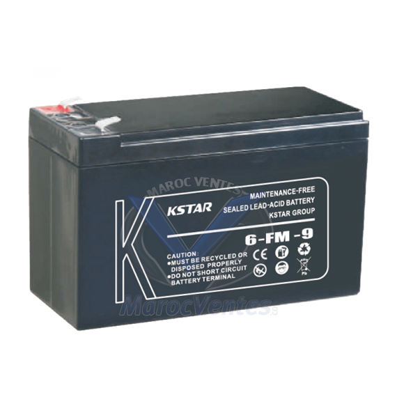 Batterie rechargeable Kstar 6-FM-9 12 V, 9 Ah 6-FM-9