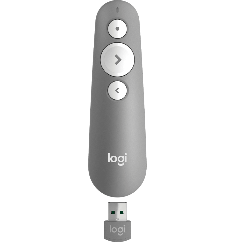 TÉLÉCOMMANDE LASER DE PRÉSENTATION R500s Bluetooth GRIS MOYEN 910-006520