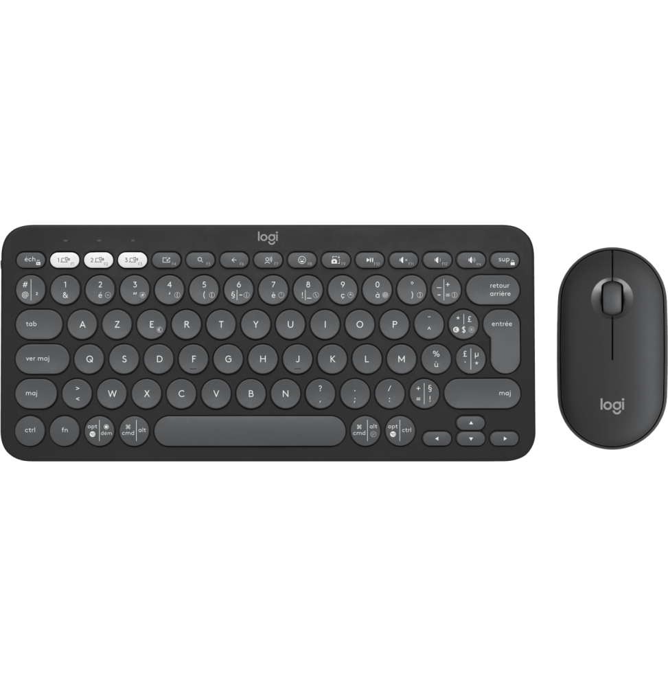 Clavier et Souris sans Fil Pebble 2 Combo TONAL GRAPHITE