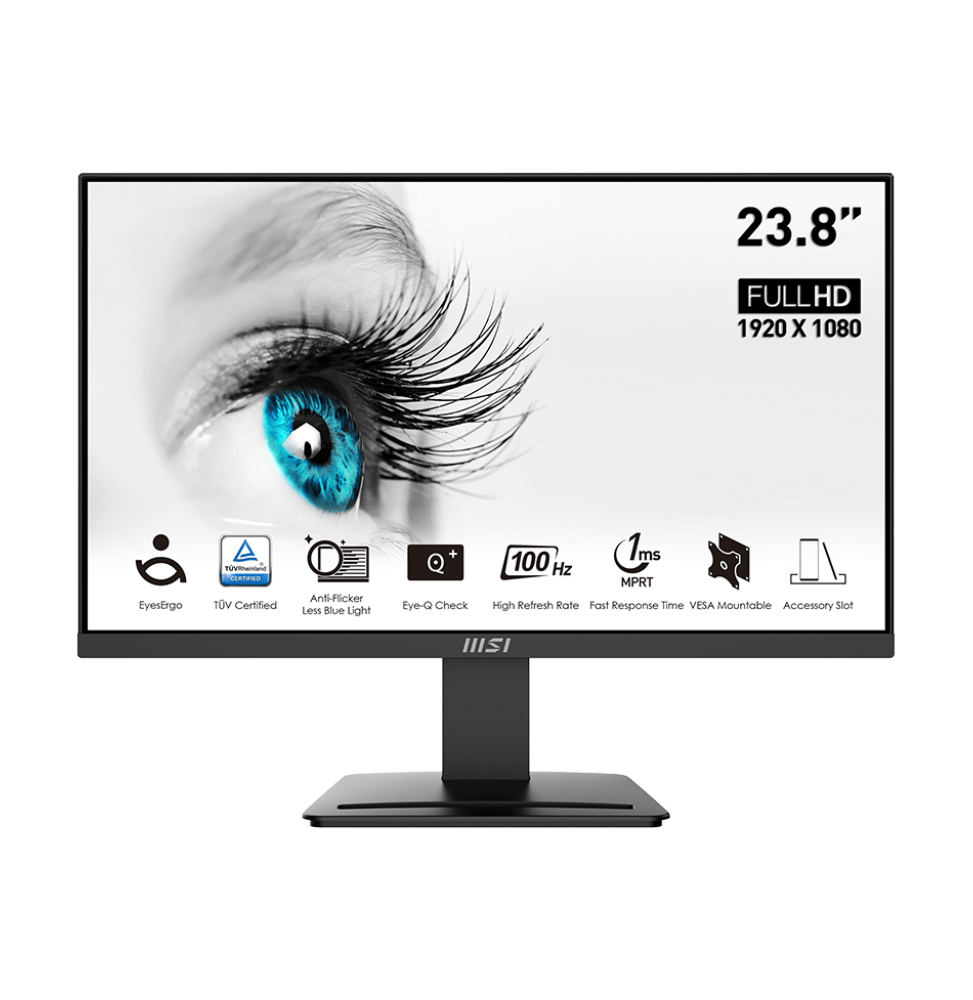 Moniteur MSI Pro MP2412 100Hz 1ms Écran 23.8" (60cm) Full HD 9S6-3BA9CH-042