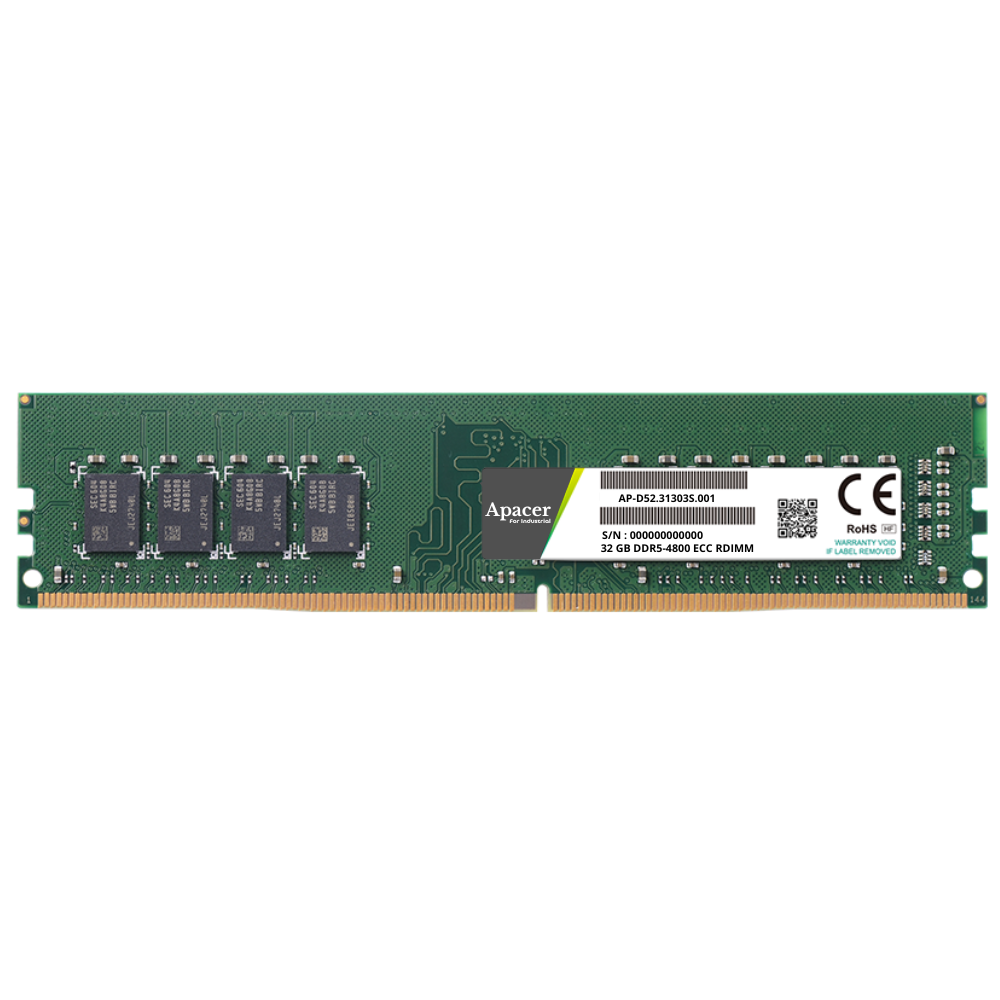 BARRETE MEMOIRE APACER 32 GB 2666 Mhz RDIMM ECC AP‑D52.31303S.001