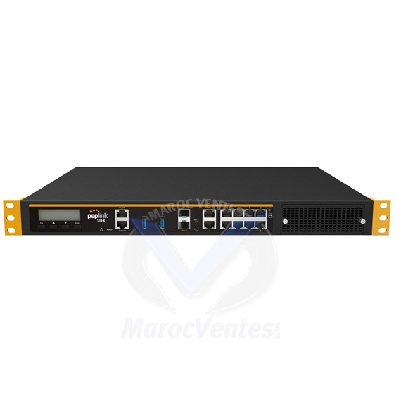 Balance SDX (modèle de base) Routeur multi-WAN (version de base) 2 ports GE WAN, 2 ports SFP+ WAN, 8 ports GE PoE+ LAN, 2 ports USB WAN 1U 19" BPL-SDX