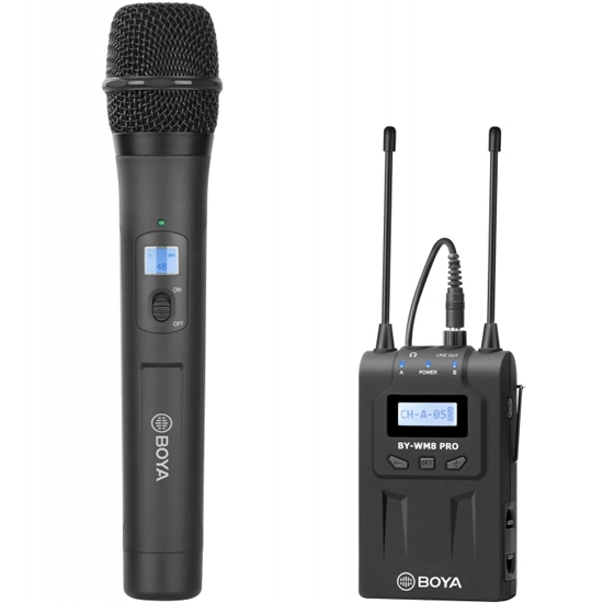 SYSTÈME DE MICROPHONE SANS FIL À DOUBLE CANAL UHF BY-WM8 Pro-K3