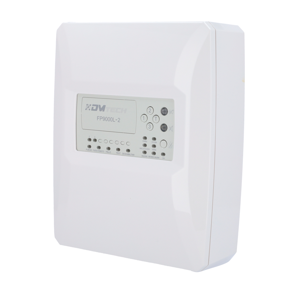 CENTRALE DE DETECTION INCENDIE CONVENTIONNELLE 2ZONES DMTECHFP9000L-2
