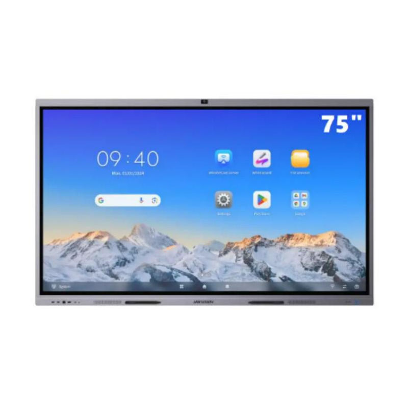 Ecran Interactif 75" Tactile UHD 4K AVEC CAMERA INTEGREE DS-D5C75RB/B2L