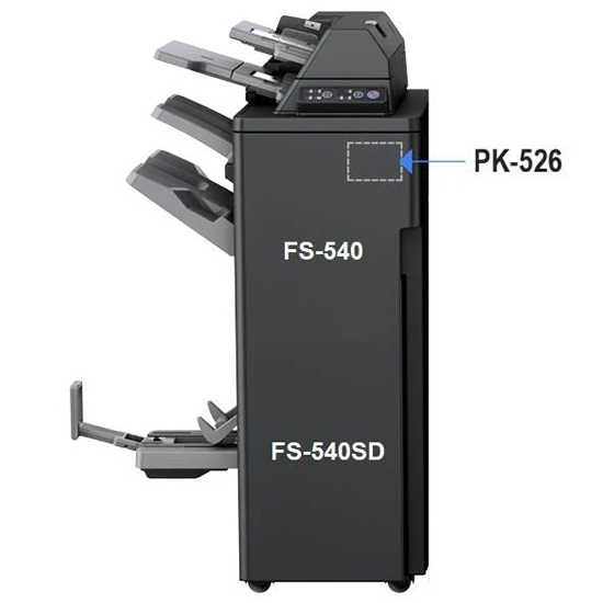 Module de finition tri et agrafage (Agrafe 100f max., sortie 2700f max.) FS-540SD