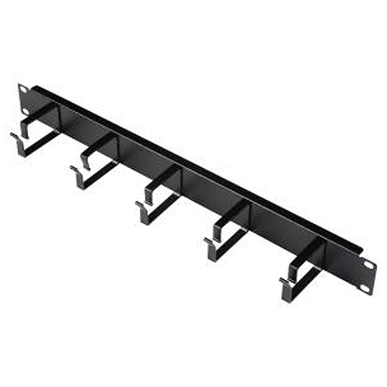 Panneau de gestion de câbles horizontal 19'' 1U NOIR LN-KDG-YKD-1UKN-BL