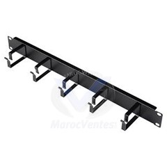 Panneau de gestion de câbles horizontal 19'' 1U NOIR LN-KDG-YKD-1UKN-BL