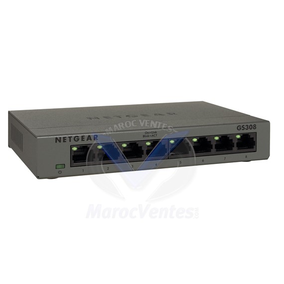 Switch 8 ports Gigabit - Boîtier métal GS308