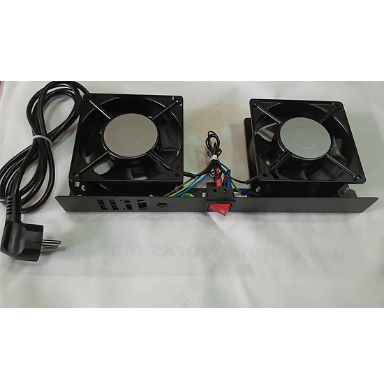 Ventilation 19'' à 2V LN-FAN-ONF-2FRM-BL