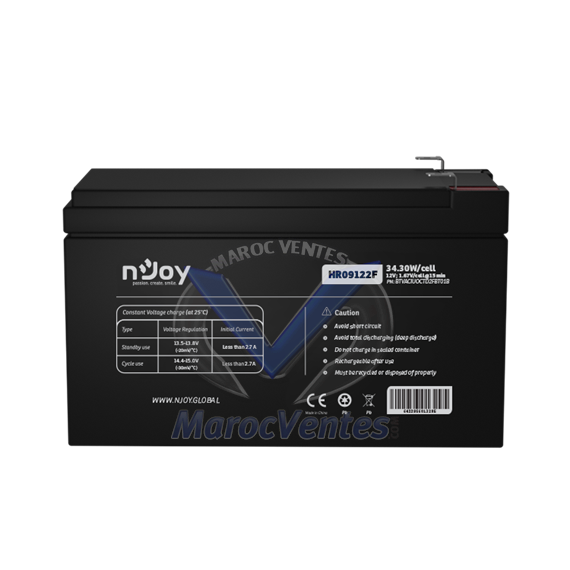 VRLA AGM Battery 34.30 W/cel T2 NJOY_BTVACIUOCTD2FBT