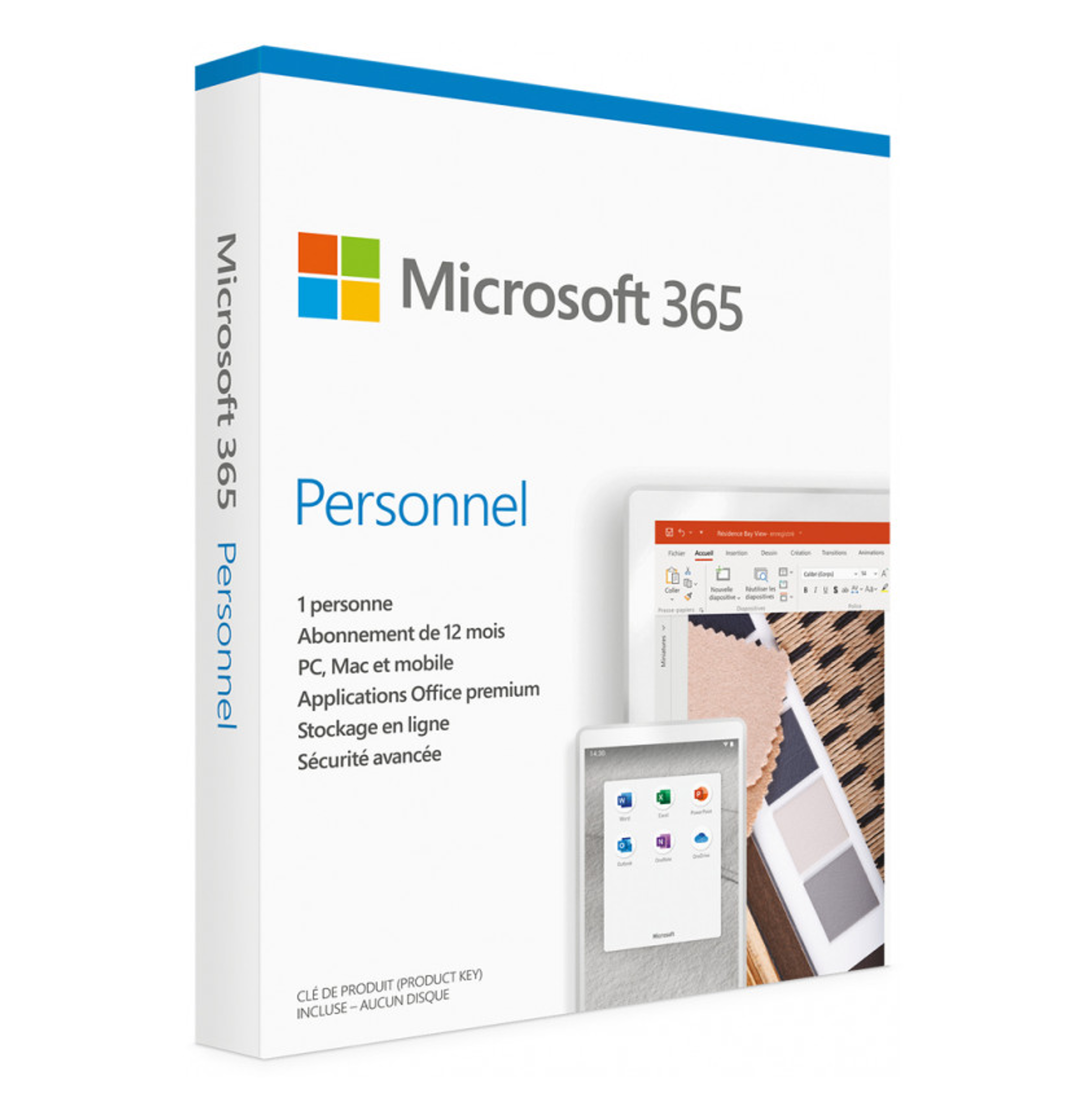 Microsoft 365 Personal Français - 1 an / 1 PC QQ2-01735