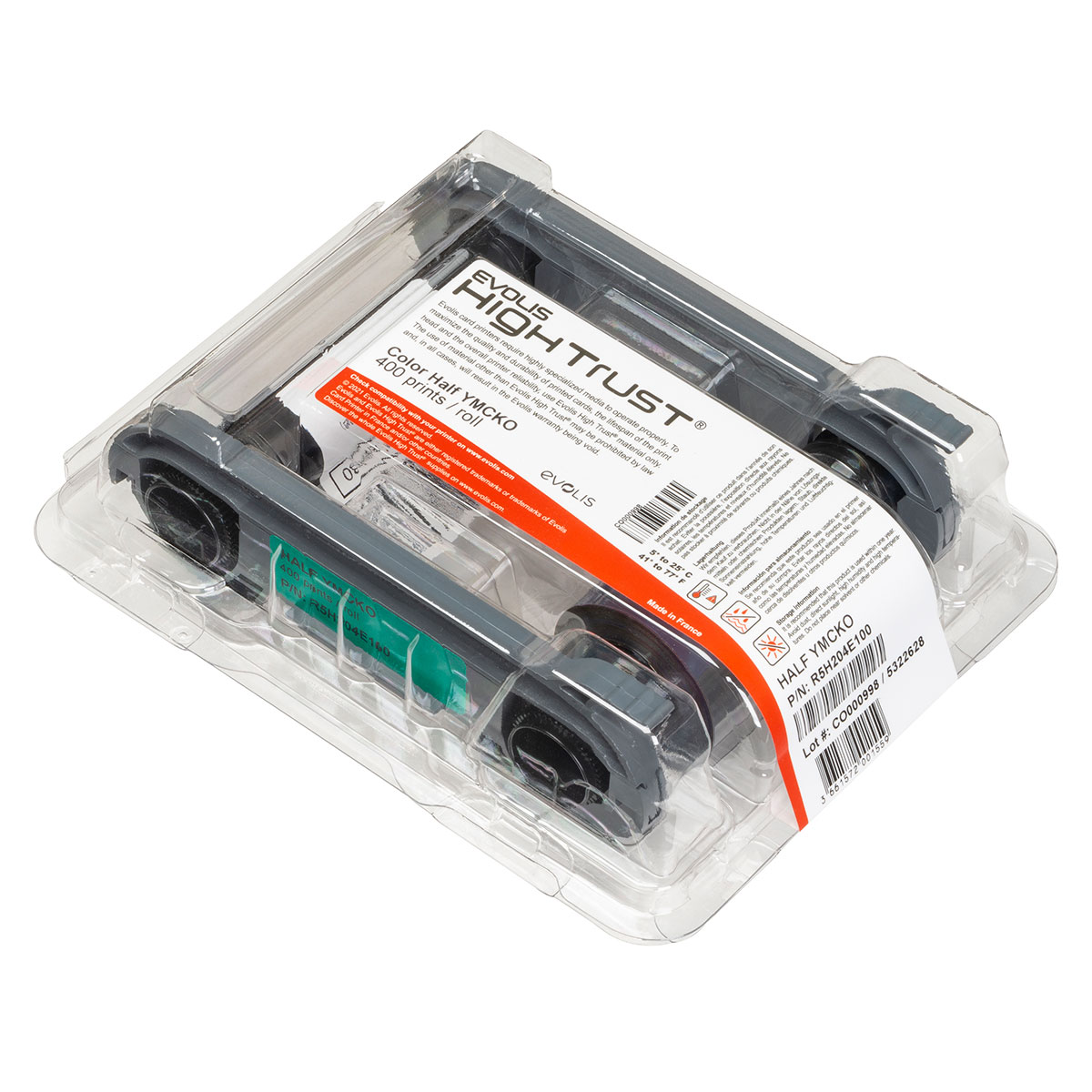 RUBAN EVOLIS PRIMACY 2 COULEUR 1/2 YMCKO 400 IMPR R5H204M100