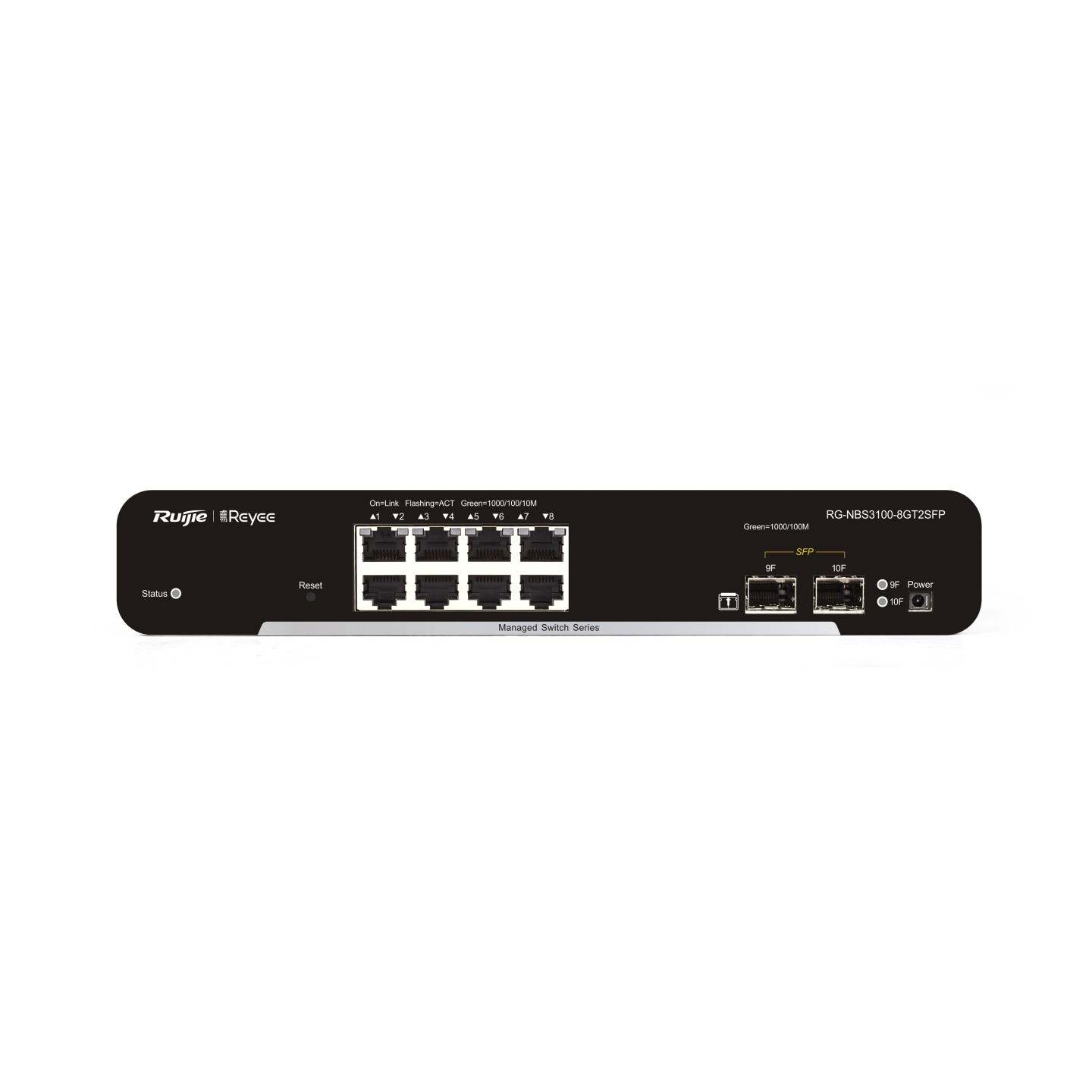 Commutateur Géré Ruijie 8 Ports Gigabit L2 2SFP RG-NBS3100-8GT2SFP