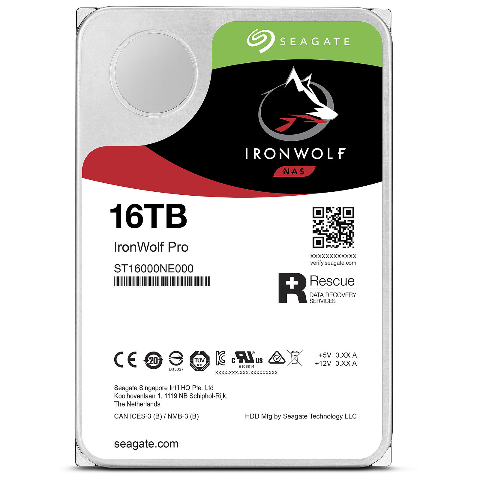 Disque dur 3.5" IronWolf Pro 16 To ST16000NE000