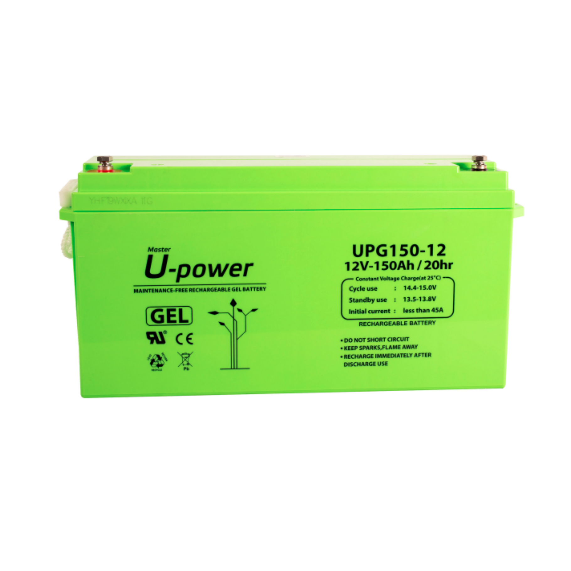 MasterBattery Batterie Gel 12V, 150 Ah 12M UP-G150-12