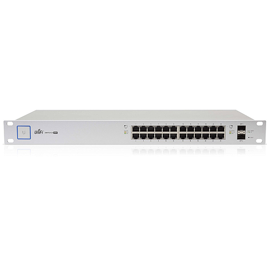 UniFi Switch PoE+ Gigabit 24 Ports 250W (2) Ports 1G SFP Géré 1U Argent