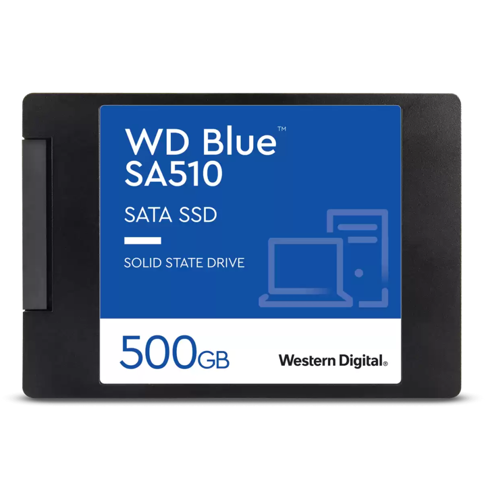 Disque Dur WD SSD Interne 500G SA510 SATA 2,5 "/7 mm avec Boîtier WDS500G3B0A