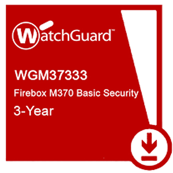 WatchGuard Basic Security Suite Renewal/Upgrade 3-yr for Firebox M370 WGM37333