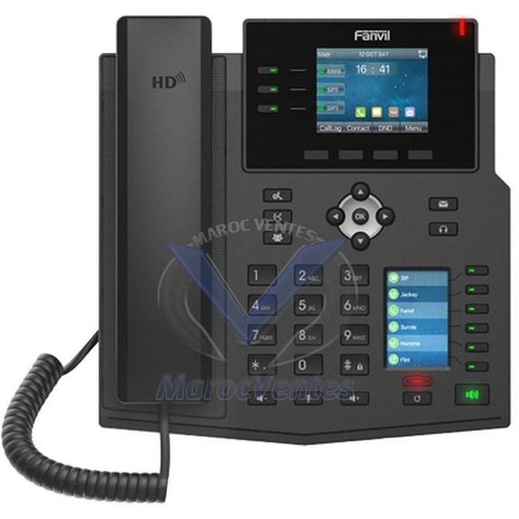 Téléphone IP Professionnel 12 Comptes SIP Double Ecran LCD Couleur X4U