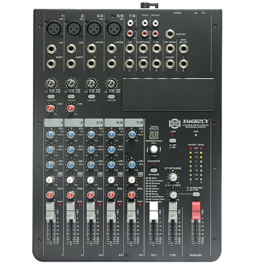 Table De Mixage SHOW 2 Canaux D'entrée Micro 3 Canaux D'entrée Stéréo XMG82CX
