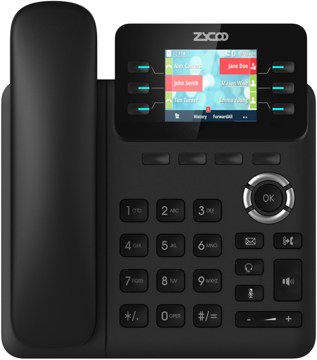 Telephone IP Ecran Rétro-Eclairé  2 Lignes de SIP PoE CooFone-D60