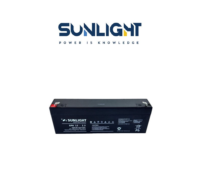Batterie SUNLIGHT 12V 2,3AH SPA étanche VRLA AGM 12V2_3AH