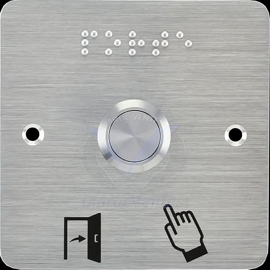 BOUTON DE SORTIE CARRE EN INOX SANS CONTACT 12V NO/NC/COM OP19D OP19D