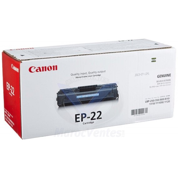 CANON EP-22 TONER ORIGINAL NOIR 2500 PAGES 1550A003AA