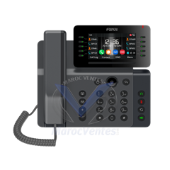 Téléphone IP Haut d'entreprise écran Couleur de 4,3 pouces,  20 Lignes SIP, Bluetooth et WiFi Intégré 10 touches DSS programmables