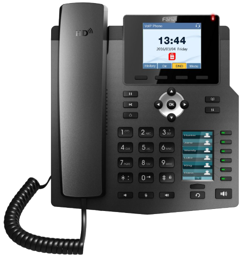 Telephone a 4 comptes SIP avec Ecran 2.8" Couleur et 30 BLF sans alimentation X4SP