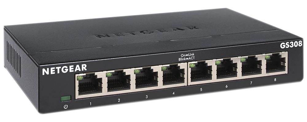 SWITCH NON MANAGEABLE 8 PORTS GIGABIT GS308-300UKS