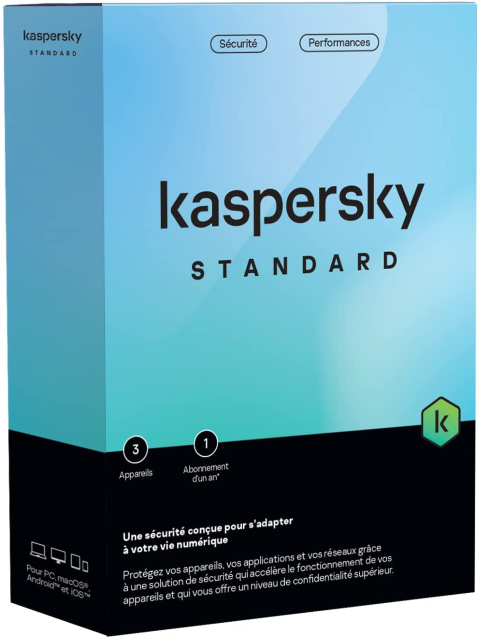 Antivirus Kaspersky Standard 3 Postes / 1 an KL10418BCFS-FFPMAG