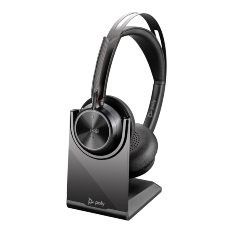 Micro-Casque Poly Voyager Focus 2 USB-C-C + Adaptateur USB-C/A +Base de Chargement VOYAGER FOCUS 2