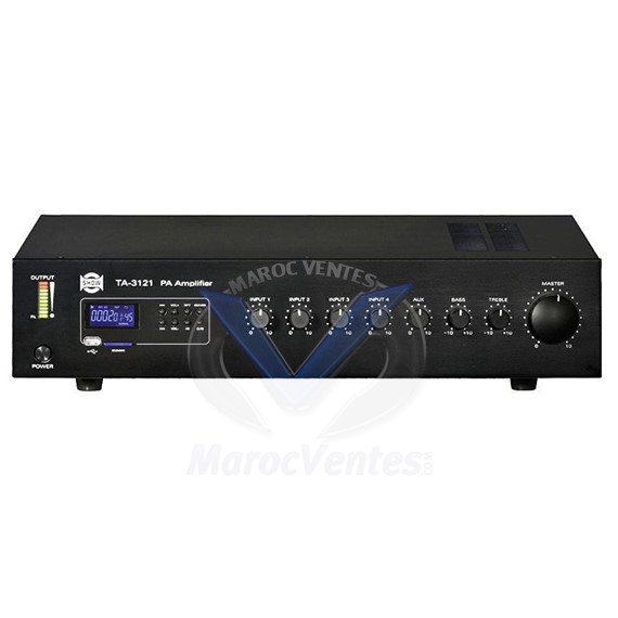 Amplificateur de sonorisation professionnel + Mélangeur mixeur multiplexé 120 W RMS TA-3121