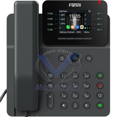 Téléphone IP 12 comptes, combiné Bluetooth sans fil, écran couleur 2.8", conférence à 6 participants.