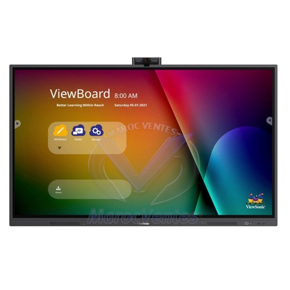 ECRAN LED INTERACTIF VIEWSONIC IFP6532 65" 4K Tactile  + CAMERA INTEGREE IFP6532 + VB-CAM-001 + WIFI