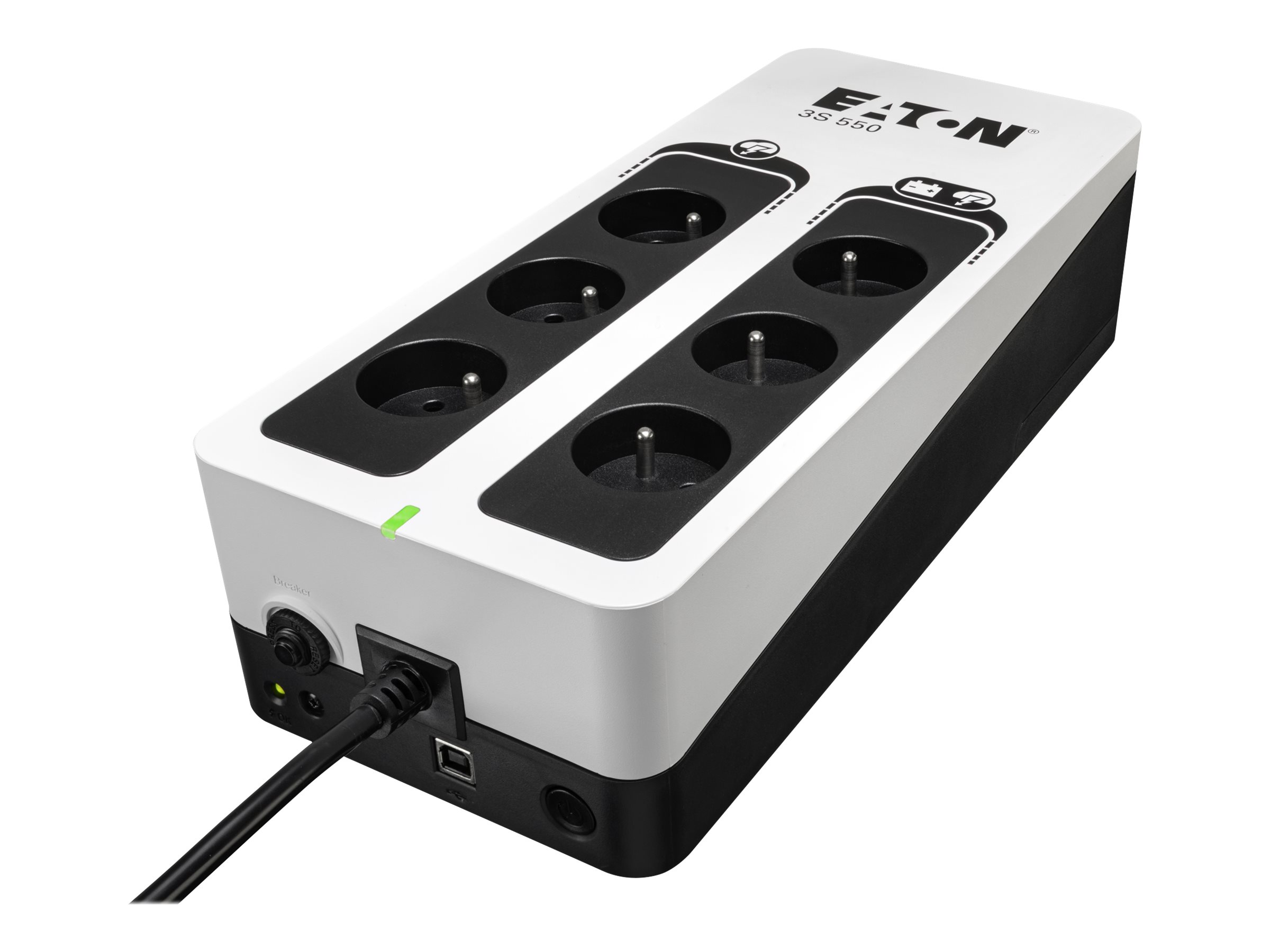 Onduleur 3S 550 CA 220-240 V 330 Watt - 550 VA monophasé connecteurs de sortie 6 3S550F