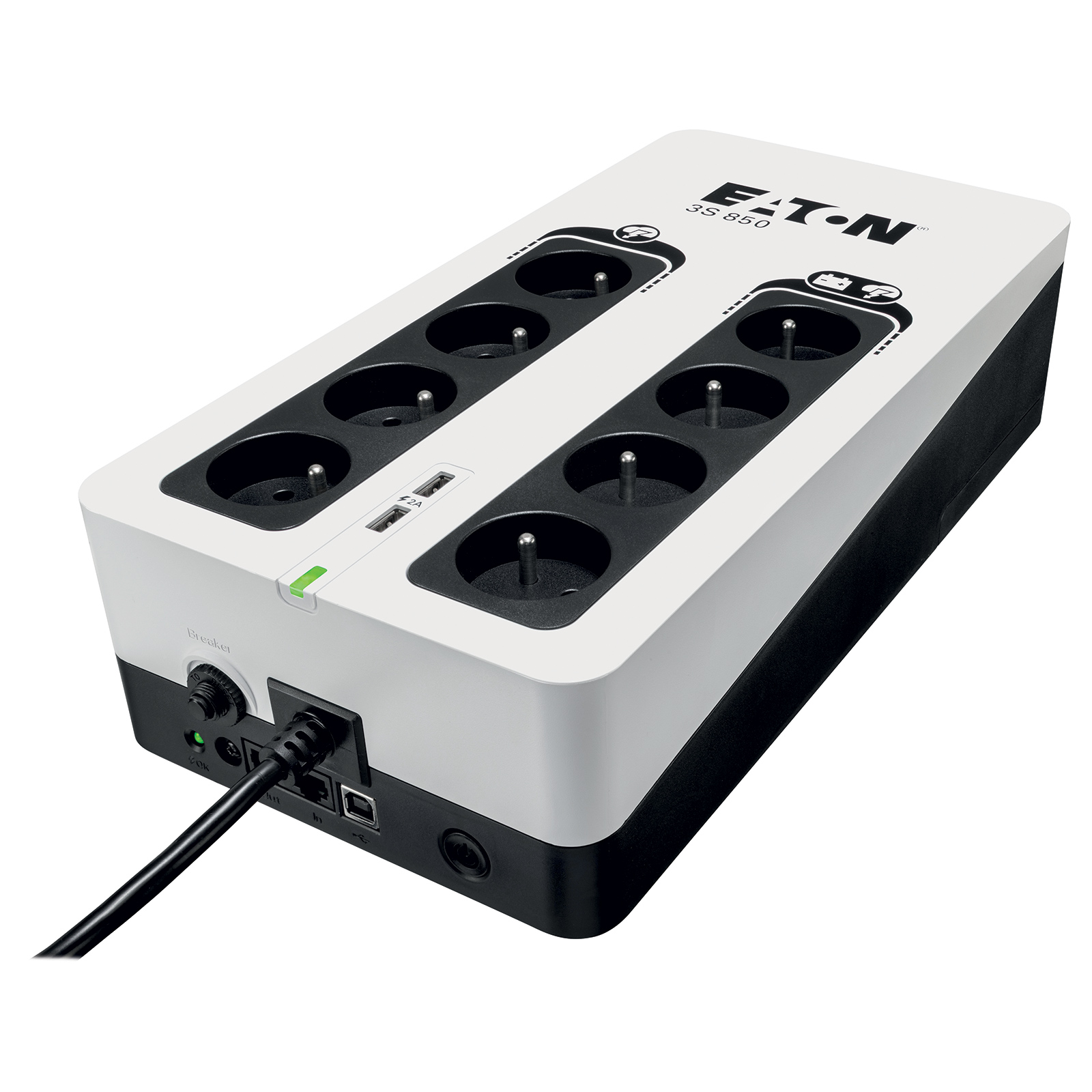 Onduleur CA 220-240 V 510 Watt 850 VA monophasé connecteurs de sortie 8 3S850F