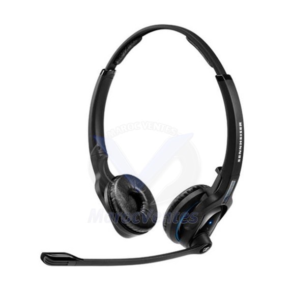 Micro-casque professionnel sans fil Bluetooth binaural pour professionnel compatible smartphone et tablette 506044