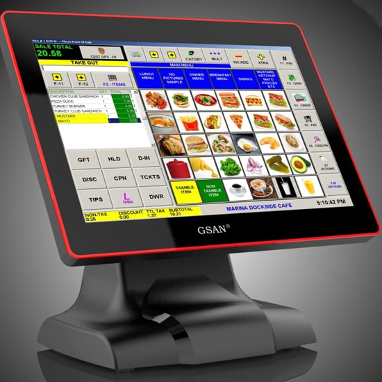 Terminal Point de Vente Ecran Tactile 15,6'' + Afficheur GS-T6