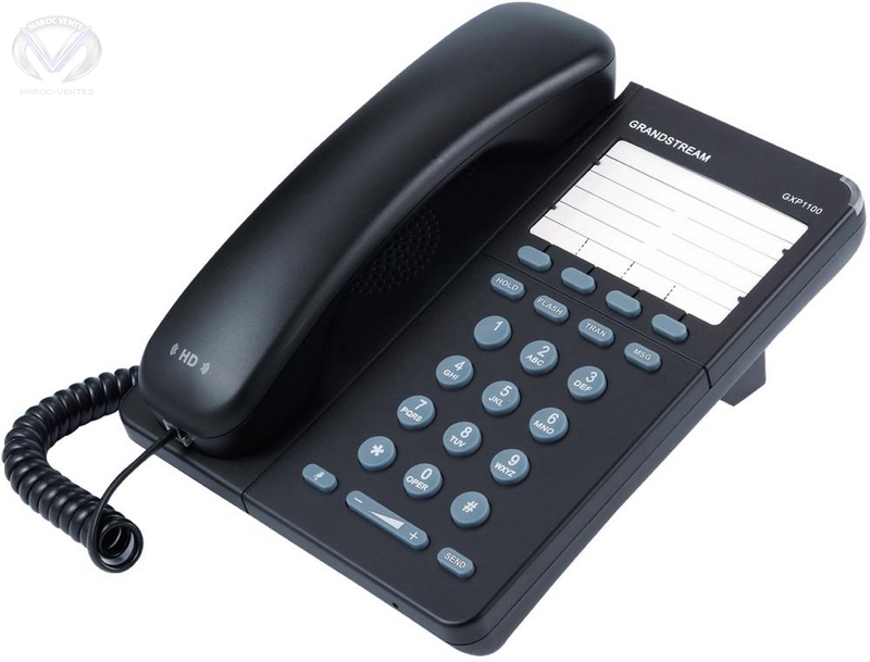 Téléphone IP avec 1 compte SIP et 2 appels, 4 touches soft XML GXP1100
