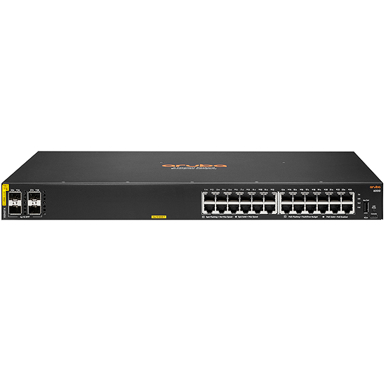 Aruba 6000 24G Class4  Switch Manageable 24 Ports PoE+ 10/100/1000 Mbps + 4 SFP R8N87A