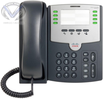 Téléphone VoIP 8 lignes avec PoE et Port PC sans afficheur (DESTOCKAGE) Sans Alimentations