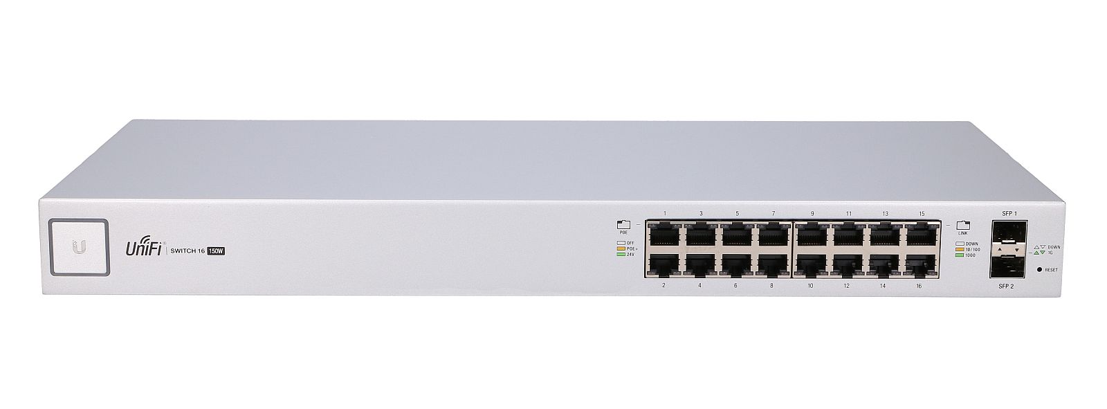 Switch UniFi 16 Ports PoE Gigabit 2 x SFP Ports 150W