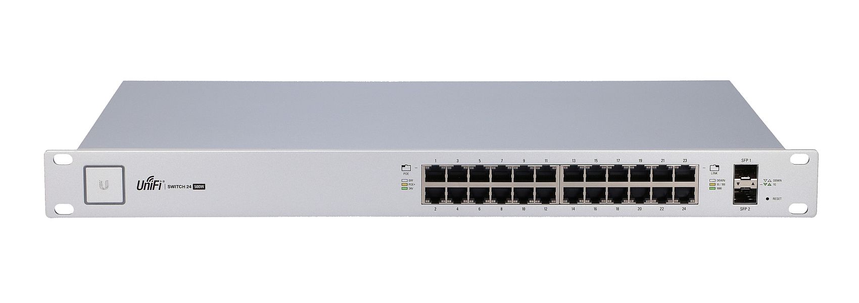 Switch Unifi 24 Ports 10/100/1000 + 2 SFP PoE 500W af/at/passif