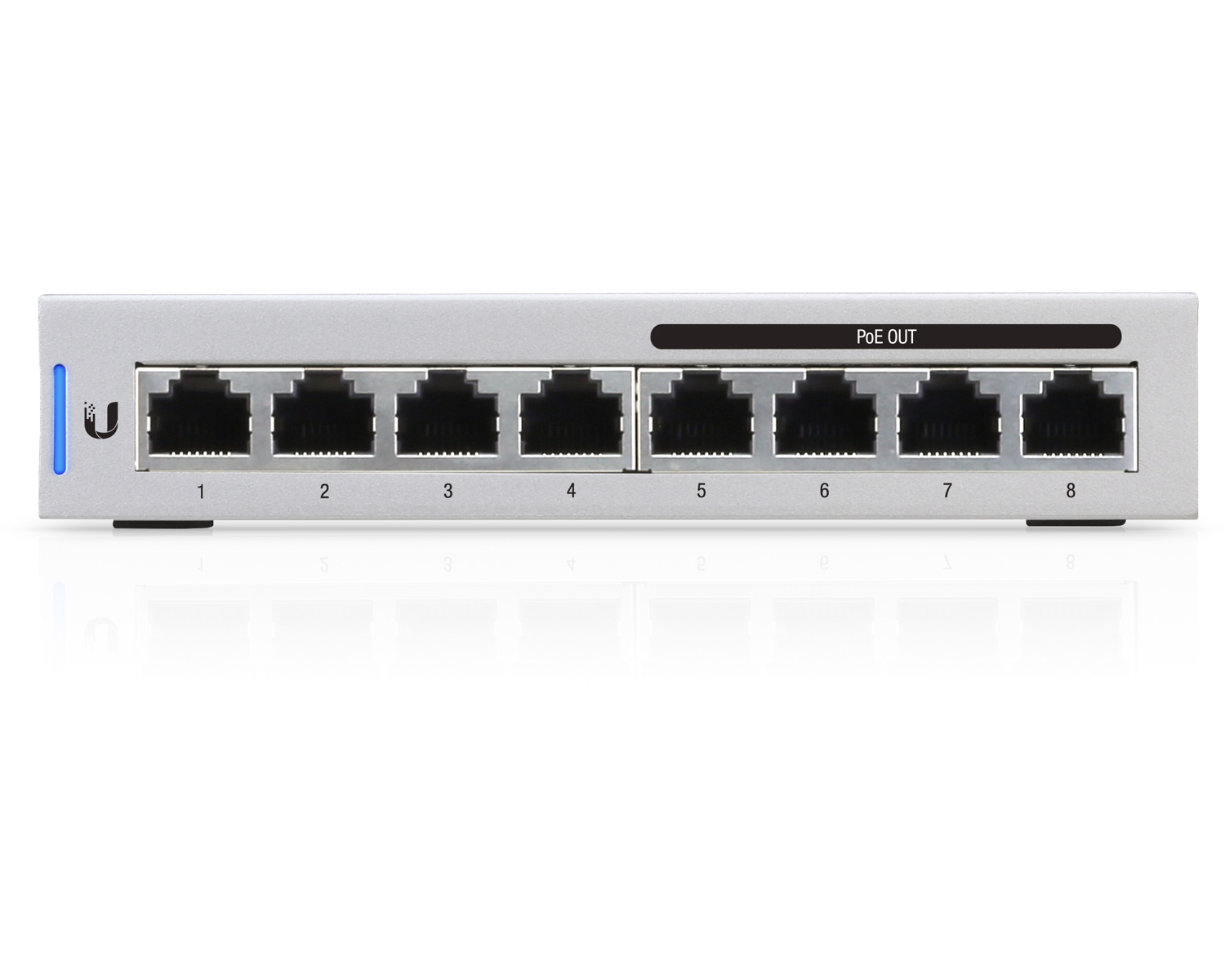 Switch réseau PoE 8 ports 10/100/1000 Mbps dont 4 PoE+ 48V administrable 60 Watts US-8